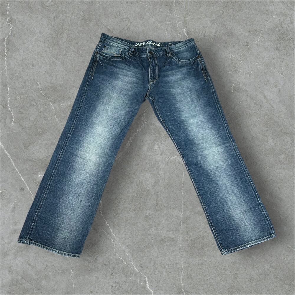 Mavi Matt Y2K Relaxed Wide Leg Baggy Size 38x30 Medium Wash Denim Jeans